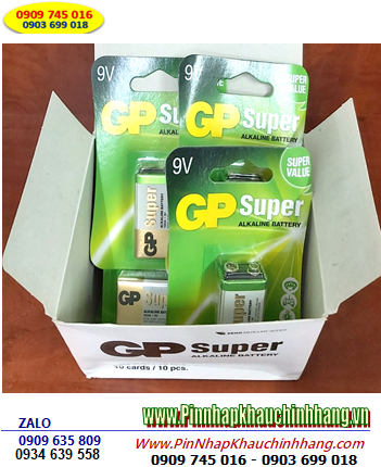 COMBO 1hộp=10vỉ Pin 9v Alkaline GP Super 1604UG Super Value _Giá 400.000/HỘP |HẾT HÀNG